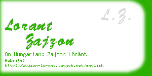 lorant zajzon business card